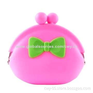 Cute small silicone coin purse, wholesale